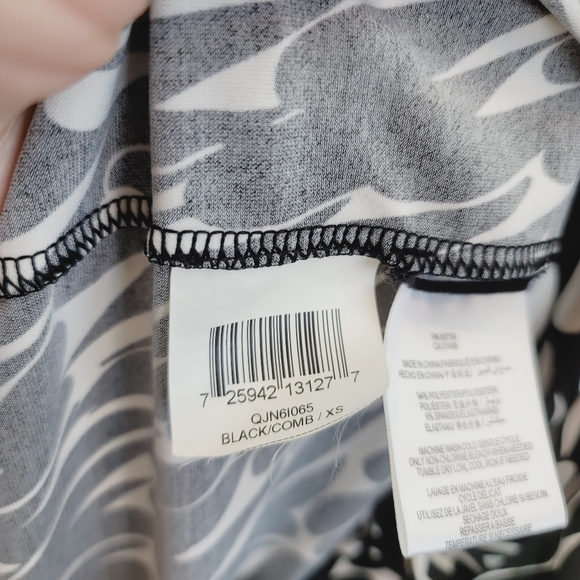 BCBGMaxAzria Black & White Combo Jersey Knit Dress Women's Size XS - Picture 6 of 14